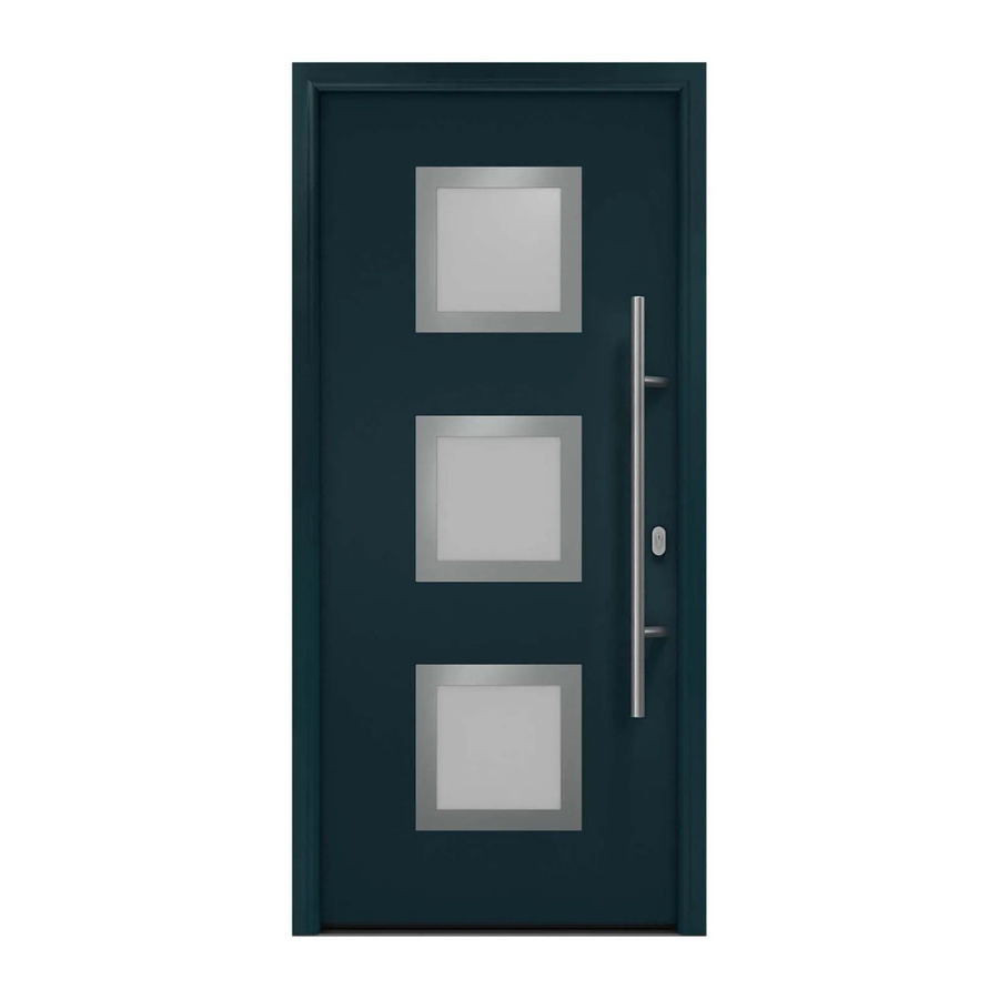 EcoStar Haustür Isopro IP 810S in Anthrazitgrau mit Glaseinsatz, B: 110 cm, H: 210 cm, DIN Rechts - Bild 2