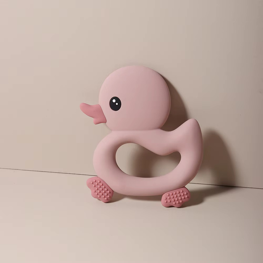 moonpie Baby-Enten-Beißring, Silikon, beige - Bild 2