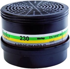 Ekastu Safety Kombinationsfilter Polimask 230 ABE2K1 P3 R D in Schwarz - Bild 1