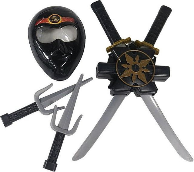 Schwarzes Ninja-Kostüm Anime, Spielzeugset, Schwarz - Bild 1