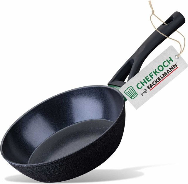Fackelmann Bratpfanne Hamburg mit keramischer Antihaft-Besch coating in Schwarz und Grün, Durchmesser: 24 cm - Bild 1