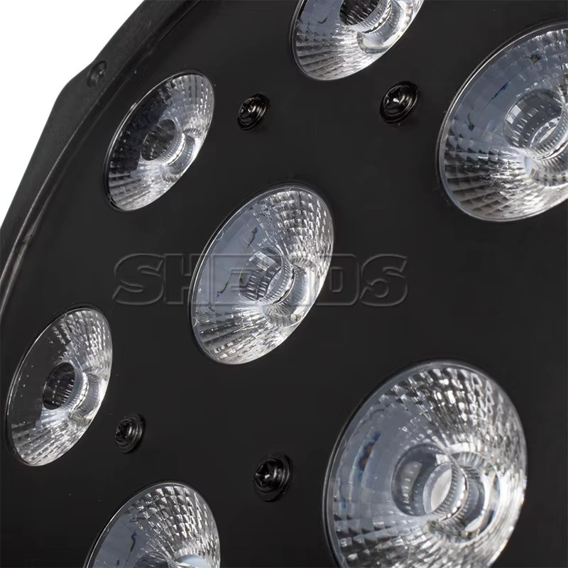SHEHDS LED Par Wash Flachstrahler RGBW DMX 512 DJ Bühnenausrüstung Schwarz - Bild 1