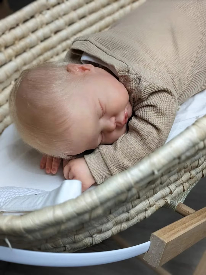 NPK Reborn Kleinkindpuppe Baby Junge, 19 Zoll, Plüsch / Textil - Bild 3