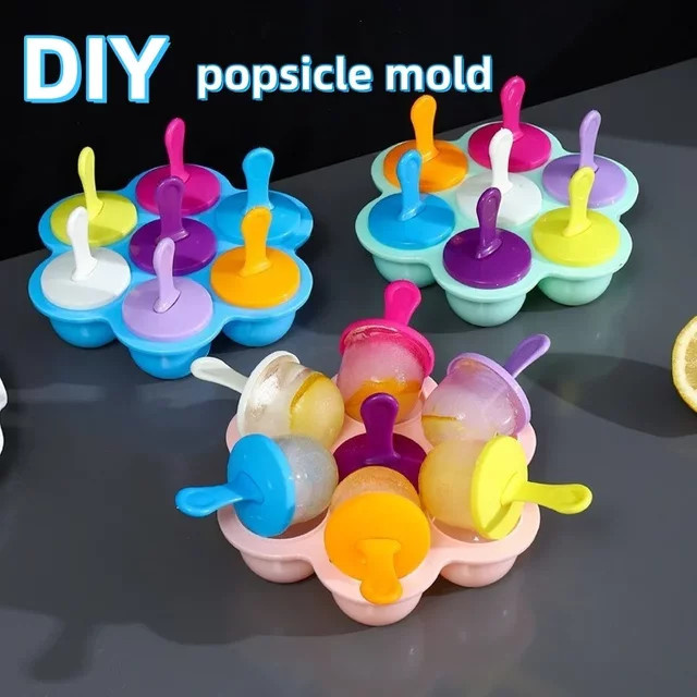 DUTRIEUX Eisform Sommerhaus aus lebensmittelechtem Kunststoff in Bunt für DIY Eiscreme mit Sticks - Bild 1