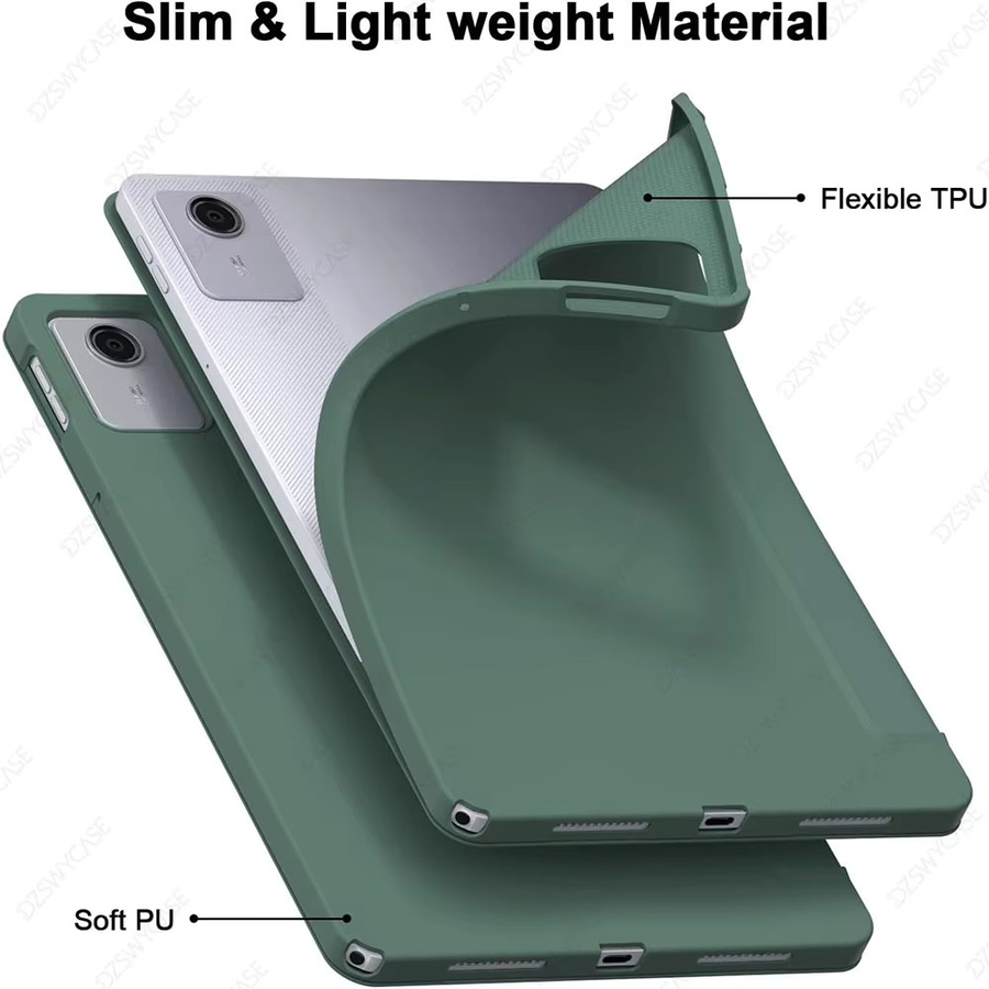 Lenovo Tab M11 2024 11 Zoll TB330FU Schutzhülle mit Tri-Fold Bracket und Magnetfunktion in Grün - Bild 5