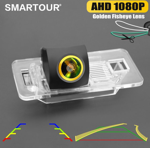 SMARTOUR Rückfahrkamera Full HD 1080P mit Nachtsicht und dynamischer Flugbahn RCA für BMW 1 Serie F20 F21 E81 E87 in Schwarz - Bild 1