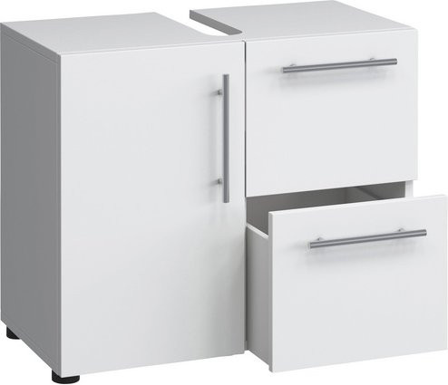 VCM Badunterschrank Flandu in Weiss mit Türen und Regalböden, Breite: 61 cm, Höhe: 51 cm, Tiefe: 32 cm - Bild 1