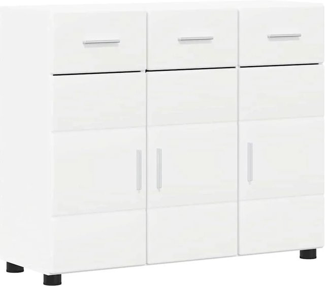 vidaXL Sideboard FLORIN mit Tür in Weiß, modern, B/T/H: 88,5 x 30,5 x 73 cm - Bild 1