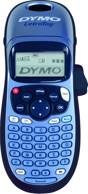 DYMO LetraTag LT-100H Beschriftungsgerät in Blau und Weiß, Schriftbreite 12 mm, mit ABC-Tastatur und Display, B: 79 mm, T: 215 mm, H: 65 mm - Bild 3
