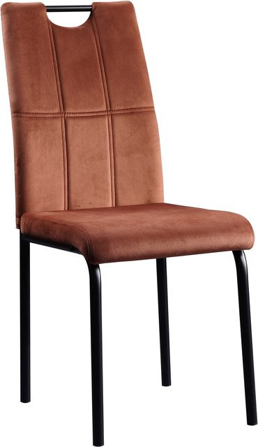 HTI-Living Stuhl Denton Velvet in Braun mit samtiger Oberfläche - Bild 1