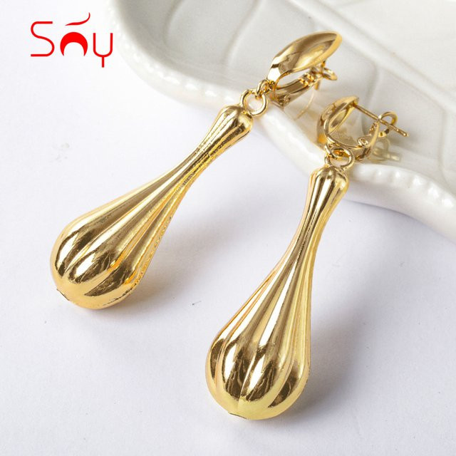 Sonniger Schmuck Ohrringe, Messing, Gold, Damen - Bild 1