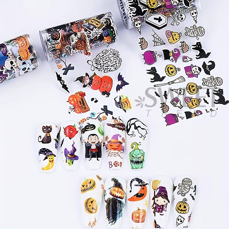 SWEET TREND Nagelfolien Cartoon-Halloween, 10 Rollen, Glänzend - Bild 3