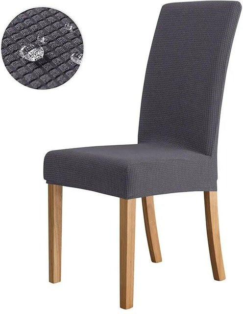 Wasserabweisender Jacquard Stuhlbezug von BC-Warm Home in Schwarz für Esszimmer und Bankette - Bild 1