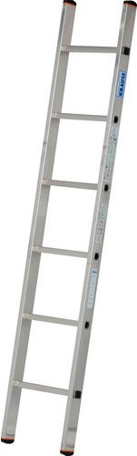 Krause Anlegeleiter Sibilo aus Aluminium, 6 Sprossen, silberfarben, B: 36,0 cm, T: 6,0 cm, H: 185,0 cm - Bild 1