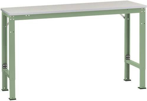 Manuflex AU7101.6011 Arbeits-Grundtisch UNIVERSAL Spezial mit Melaminplatte, Resedagrün, B/T/H: 175,0 x 120,0 x 72,2-102,2 cm - Bild 1
