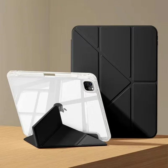 Rd lala Smart Case mit Stifthalter für iPad Air 5, iPad Pro und iPad Mini in Schwarz und Transparent - Bild 1