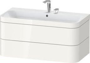 Duravit Möbelwaschtisch-Unterschrank Happy D.2 Plus in Weiß Hochglanz mit 2 Schubkästen, B/T: 97,5 x 49 cm - Bild 1