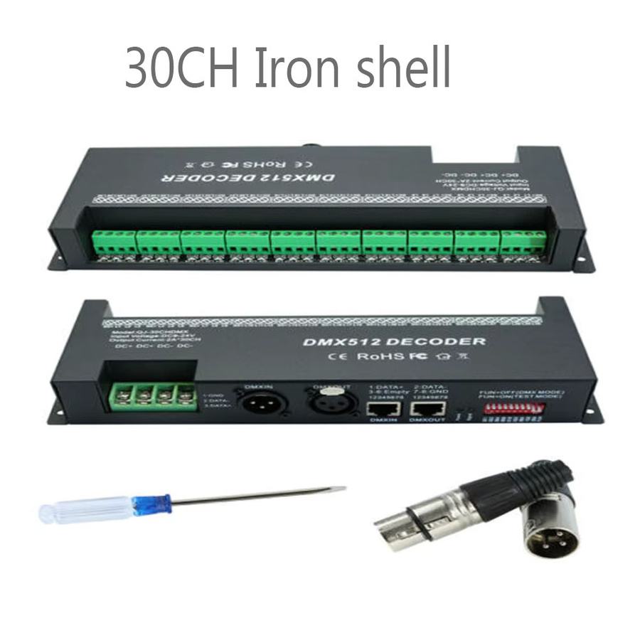 TiaoChongYi DMX512 RGB LED-Controller 3CH Mini Dimmer-Treiber für RGB LED-Streifen - Bild 3