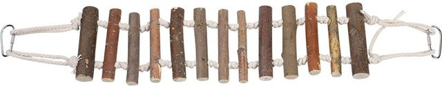 GoolRC Papagei Naturseil Holzleiter Schaukel, Kletterbrücke, Kauspielzeug, gray - Bild 1