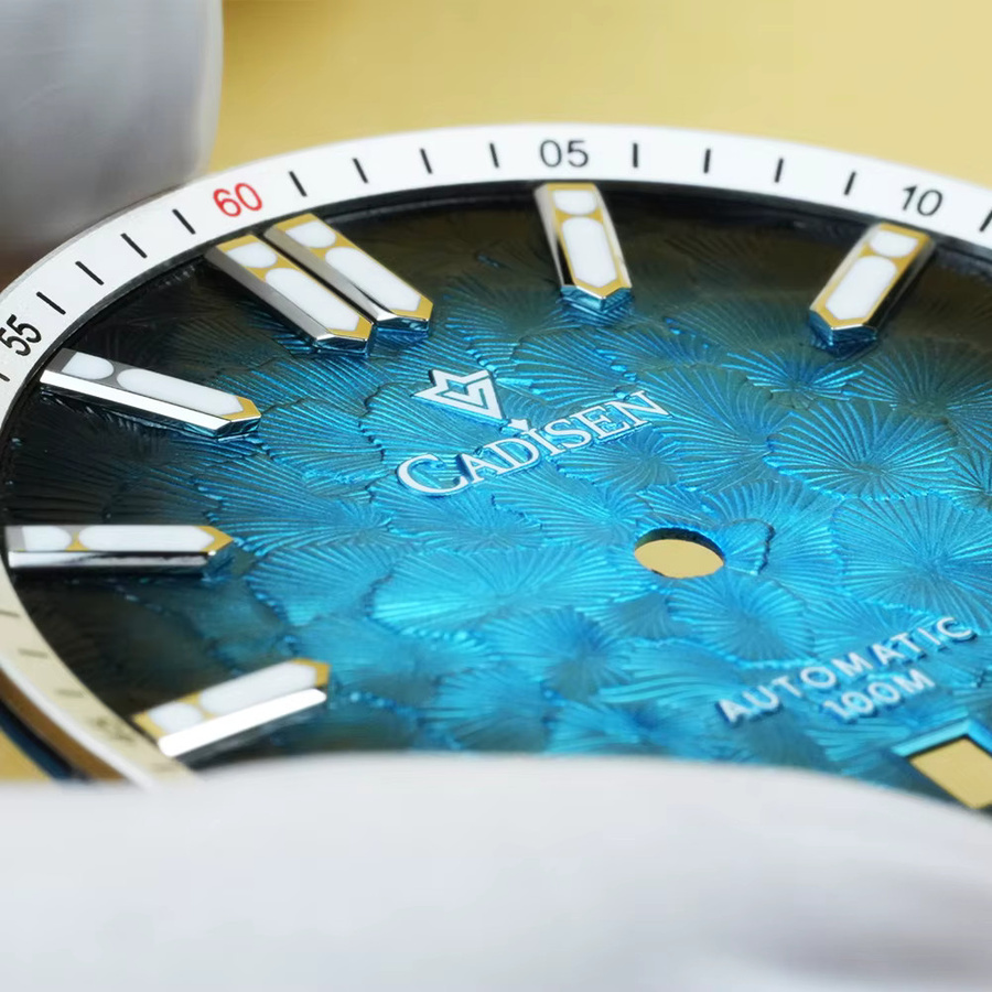 CADISEN Armbanduhr Automatik, blaues Zifferblatt, Edelstahl, Herren - Bild 5