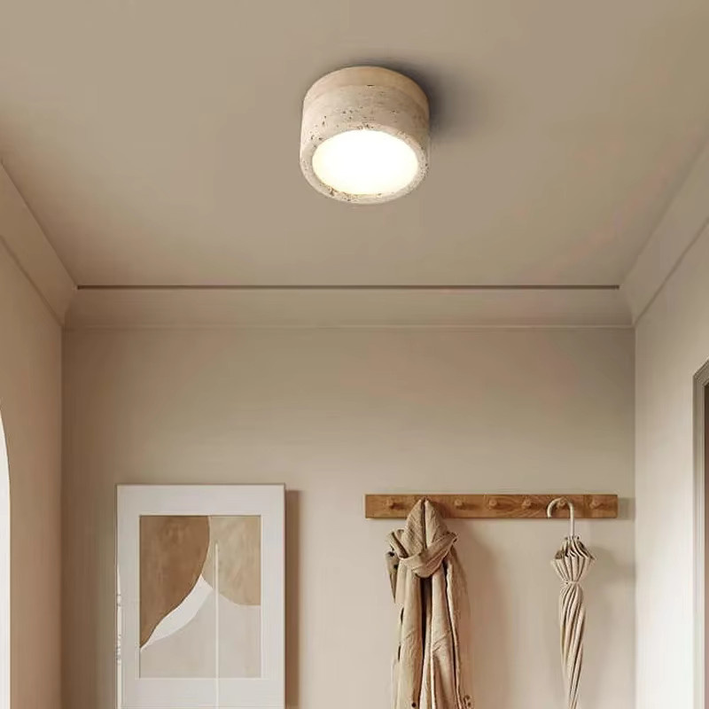 LED Deckenleuchte im Wabi Sabi Design in Beige für Wohnzimmer, Schlafzimmer und Flur - Bild 4