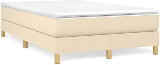 vidaXL Boxspringbett in Beige mit Stoffbezug, B/T/H: 120 x 200 x 203 cm - Bild 1