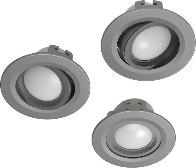 Hama WLAN LED-Einbauspots im 3er-Set, 5W, dimmbar und verstellbar, Farbe Weiß - Bild 1