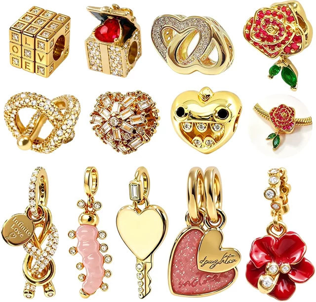 STYFNE Charms, 925 Silber, Gold, Perle, Zirkonia - Bild 1