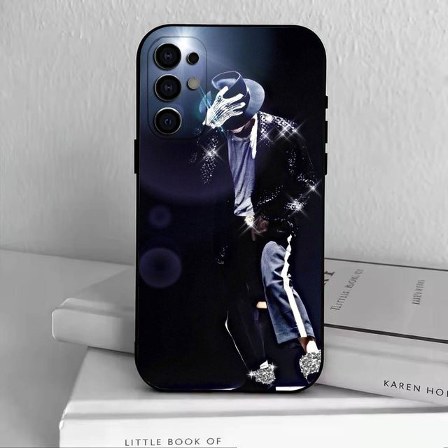 MJ-Michael Jacksons Handyhülle aus schwarzem Silikon für Samsung Galaxy S20 bis S26 Ultra, Plus, FE und Lite Modelle - Bild 1