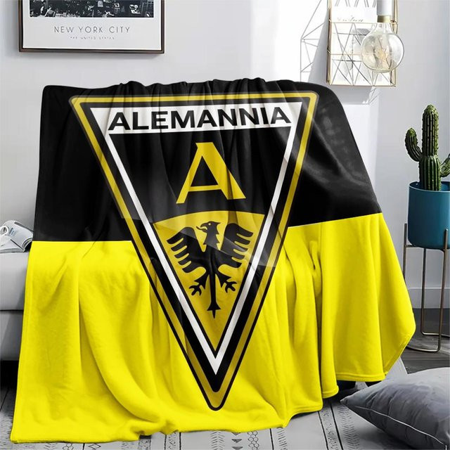Alemannia Aachen Flanelldecke in Gelb, B/B: 80 x 120 cm - Bild 1
