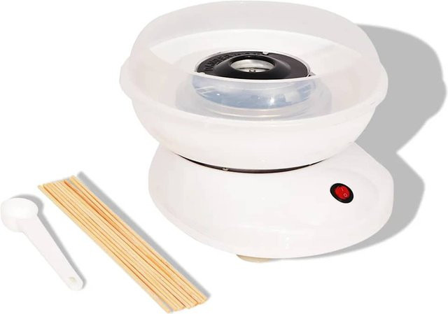 vidaXL Zuckerwattemaschine 480 W Weiß B/T/H: 28,0 x 26,0 x 17,3 cm - Bild 1