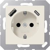 Jung SCHUKO Steckdose mit USB Typ C in Weiß - Bild 1