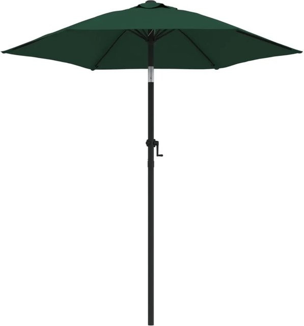 Sonnenschirm furnicato aus Aluminium in Grün mit Polyesterbespannung B/T/H: 200 x 224 cm - Bild 1