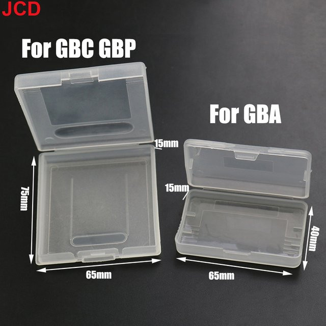 JCD 10er Set transparente Schutzhüllen für Game Boy Color, GBA und GBC Spielmodule als Staubschutzboxen - Bild 1