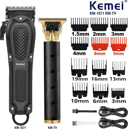 Kemei Haarschneider und Barttrimmer, Schwarz, Herren