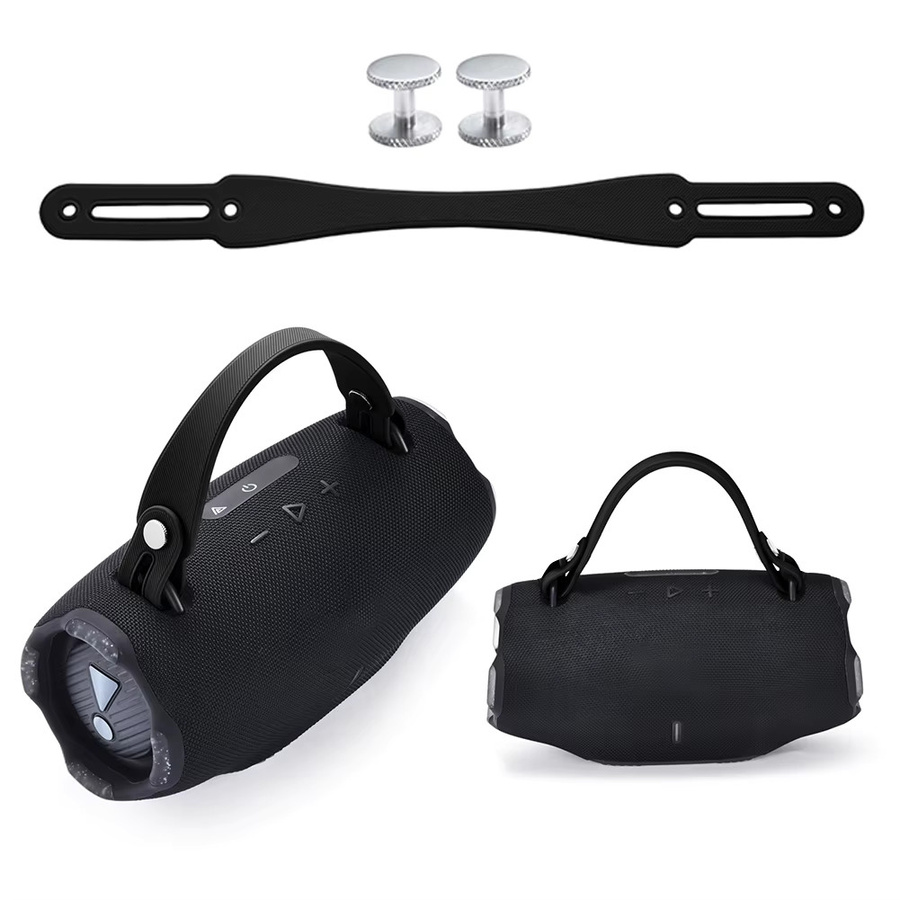 Abnehmbarer Silikon-Griffriemen für JBL Xtreme 4, 3 und 2 Bluetooth-Lautsprecher in Schwarz oder Orange inklusive 2 Paar Schrauben - Bild 5
