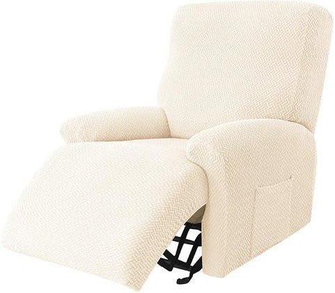 Wasserdichter Sesselbezug von Bestbags in Beige mit Blätterstruktur für 1-Sitzer Sofas - Bild 1