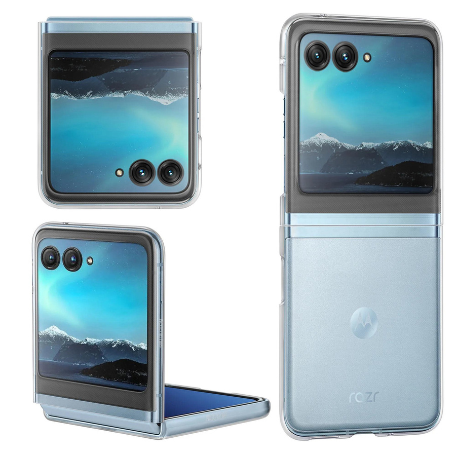 Transparente Hartschale Schutzhülle für Motorola Razr 40 Ultra und Razr Plus 2023 - Bild 2