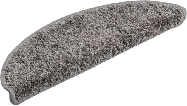 vidaXL Treppenmatten 15 Stück, Grau, selbstklebend, rutschfest und schalldämmend, Polypropylen, B/T/H: 56 x 17 x 3 cm - Bild 1