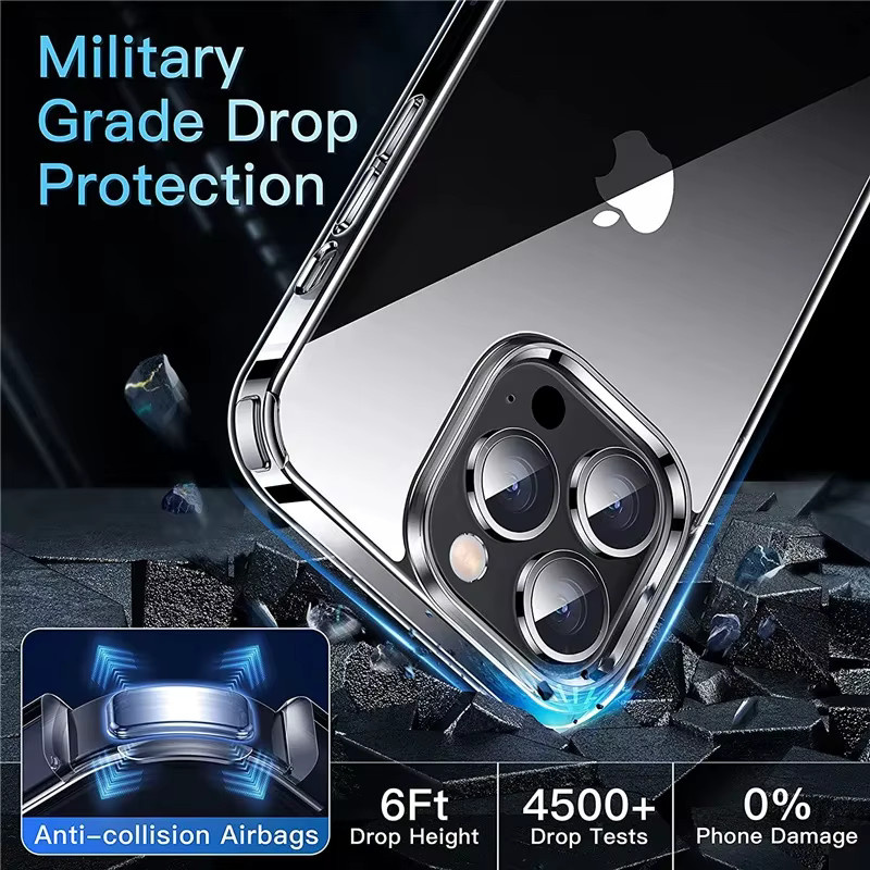 Transparente Silikon Handyhülle aus weichem TPU für iPhone 11 12 13 14 15 16 Pro Max Plus Mini - Bild 3