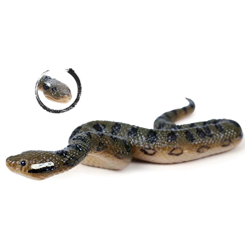 Gummispielzeug Schlange North Us Green Anaconda, Gruselige Halloween-Requisiten - Bild 3