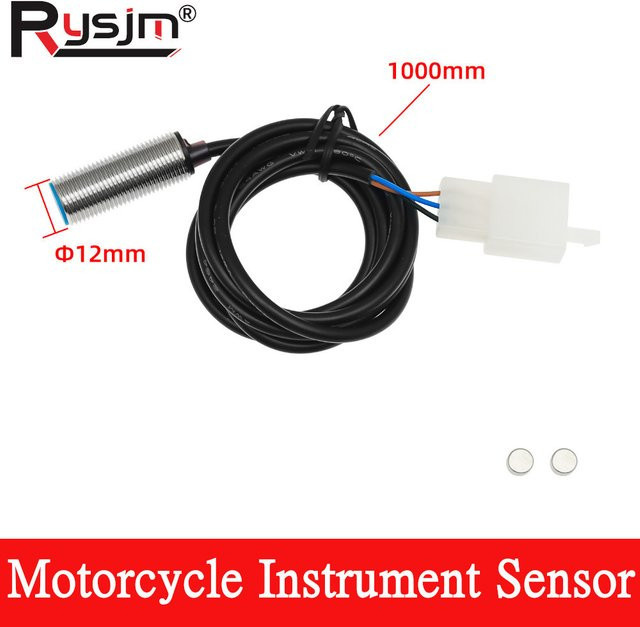 RYSJM Universal Digitaler Motorrad Tachometer mit Kilometerzähler und Turbo-Sensor inklusive 2 Magneten - Bild 1