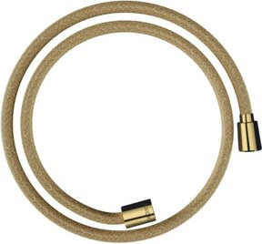 Hansgrohe Textilbrauseschlauch in Gold, Länge: 125 cm, mit Anti-Kink und Anti-Twist Funktion - Bild 1