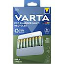 Varta Eco Charger Multi Recycled Ladegerät mit 8 AA NiMH Akkus 2100mAh in Grau und Grün via USB-C - Bild 3