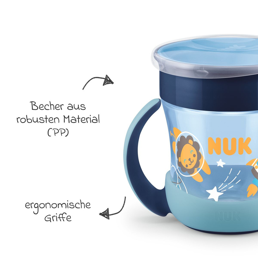 NUK Trinklernbecher Mini Magic Cup Blau mit Glow in the Dark Effekt, 160 ml - Bild 5