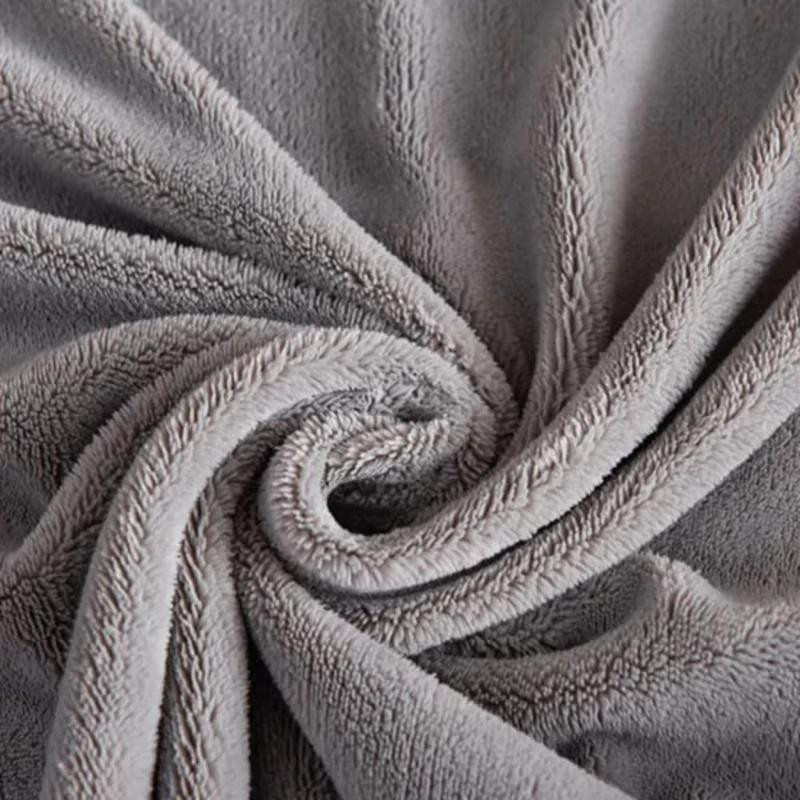 Bestbags Weiches Warmes Plüsch Spannbettlaken aus Samt in Grau, B/T/H: 90 x 200 cm - Bild 3