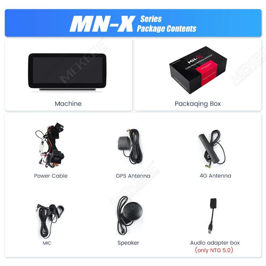 MEKEDE Android 15 Autoradio mit 8-Kern MTK6762, Kabelloses CarPlay und Android Auto, Multimedia-Navigation mit GPS, DSP, 4G LTE und WiFi für Mercedes-Benz C-Klasse W205, GLC X253 und V-Klasse W447, Schwarz - Bild 7