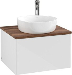 V&B Waschtischunterschrank Antao ohne Frontstruktur in Weiß, B/T/H: 60 x 36 x 50 cm - Bild 1