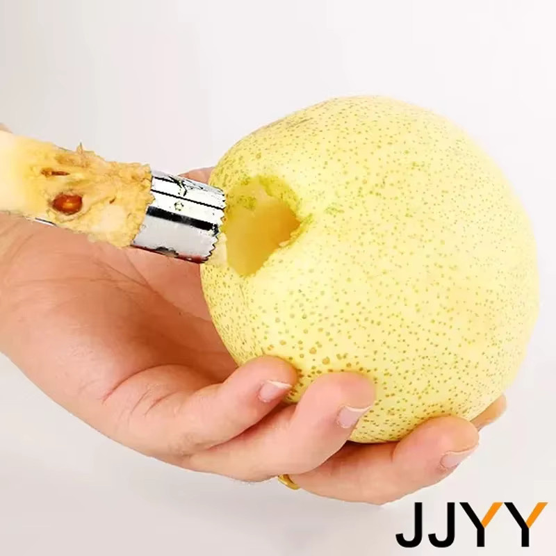 JJYY Obstkernentferner aus Edelstahl in Silber für Apfel, Birne und Kirsche - Bild 4