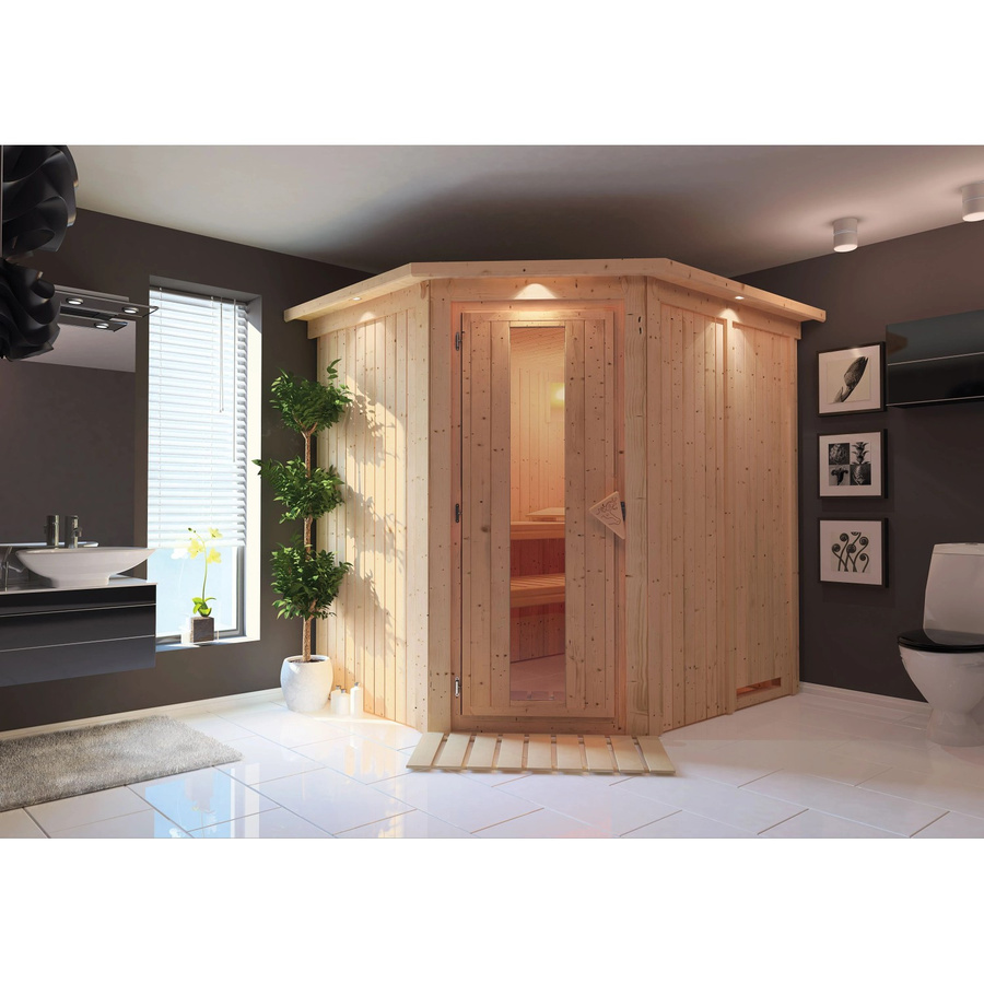 Karibu Sauna LED-Dachkranz in Braun - Bild 2